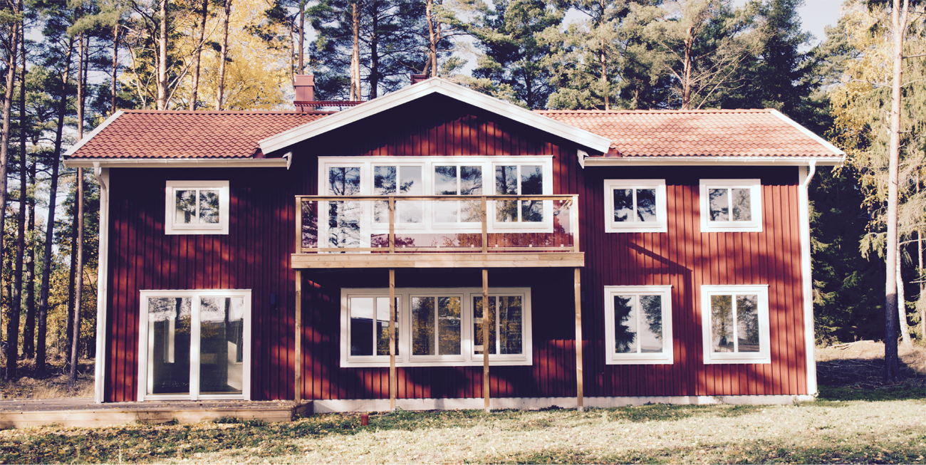 Rött hus byggt av Kalmarbyggen